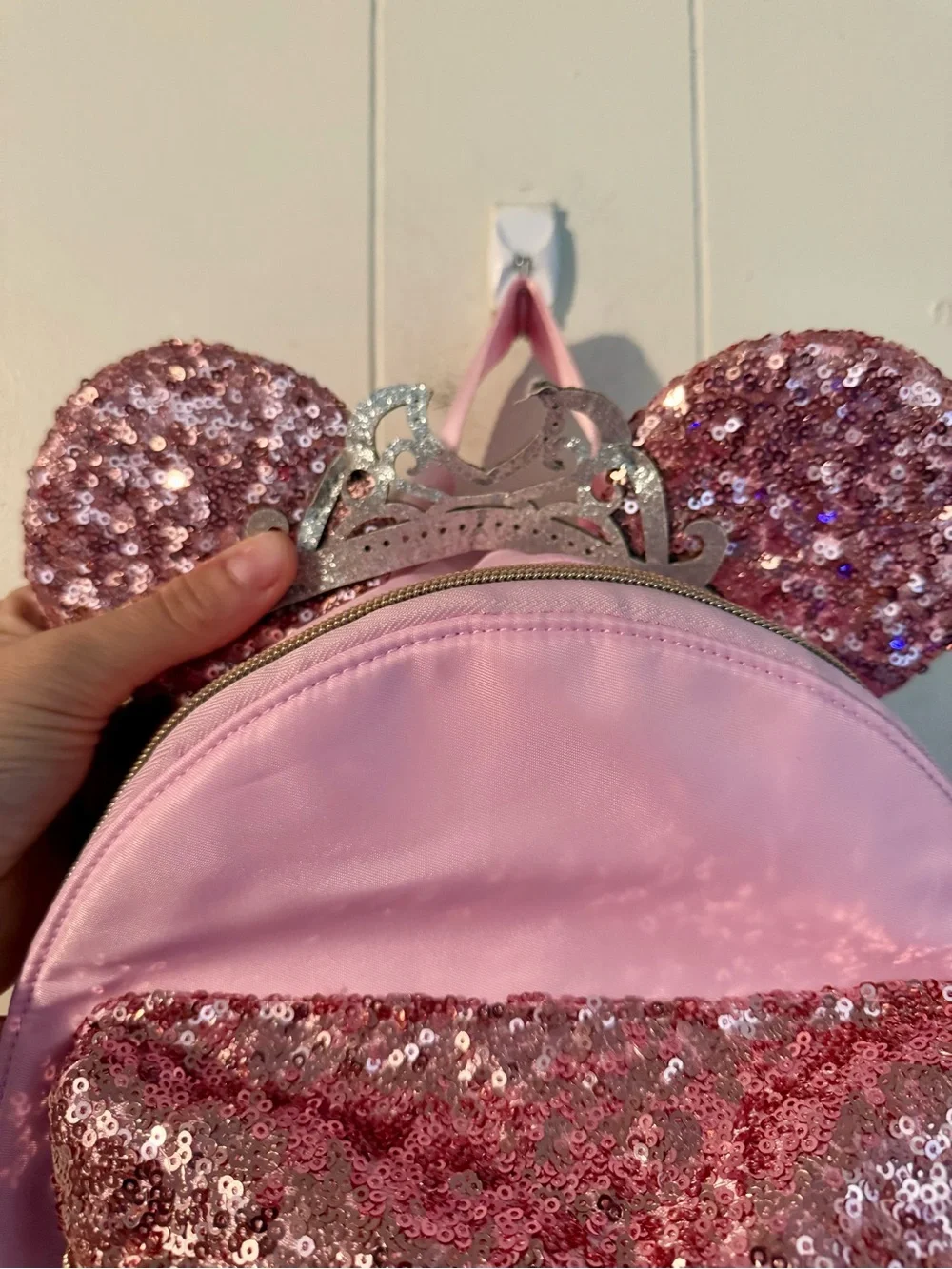 Disney Cruise Line DCL Bibbidi Bobbidi Boutique Backpack Pink Sequin